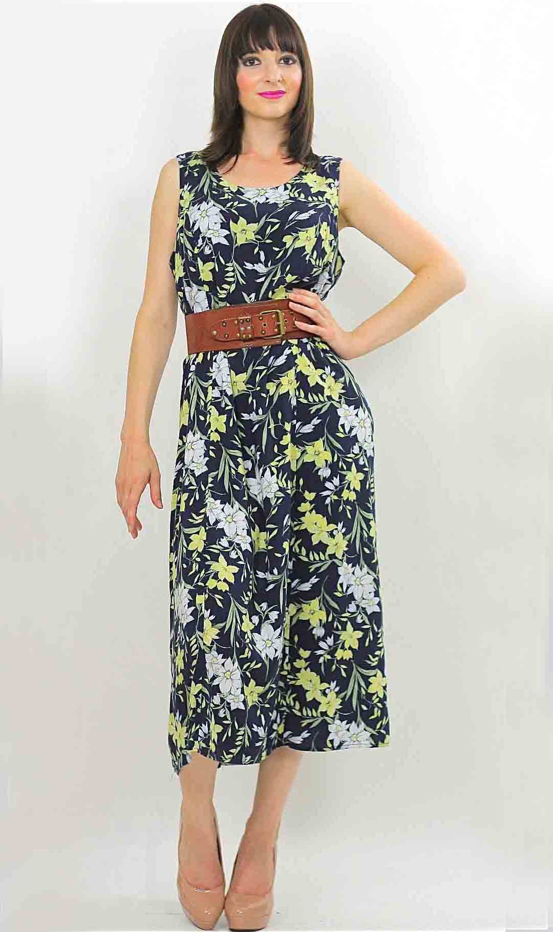 Vintage 90s Grunge Tropical floral maxi dress - shabbybabe Vintage 90s Grunge Tropical floral maxi dress - shabbybabe