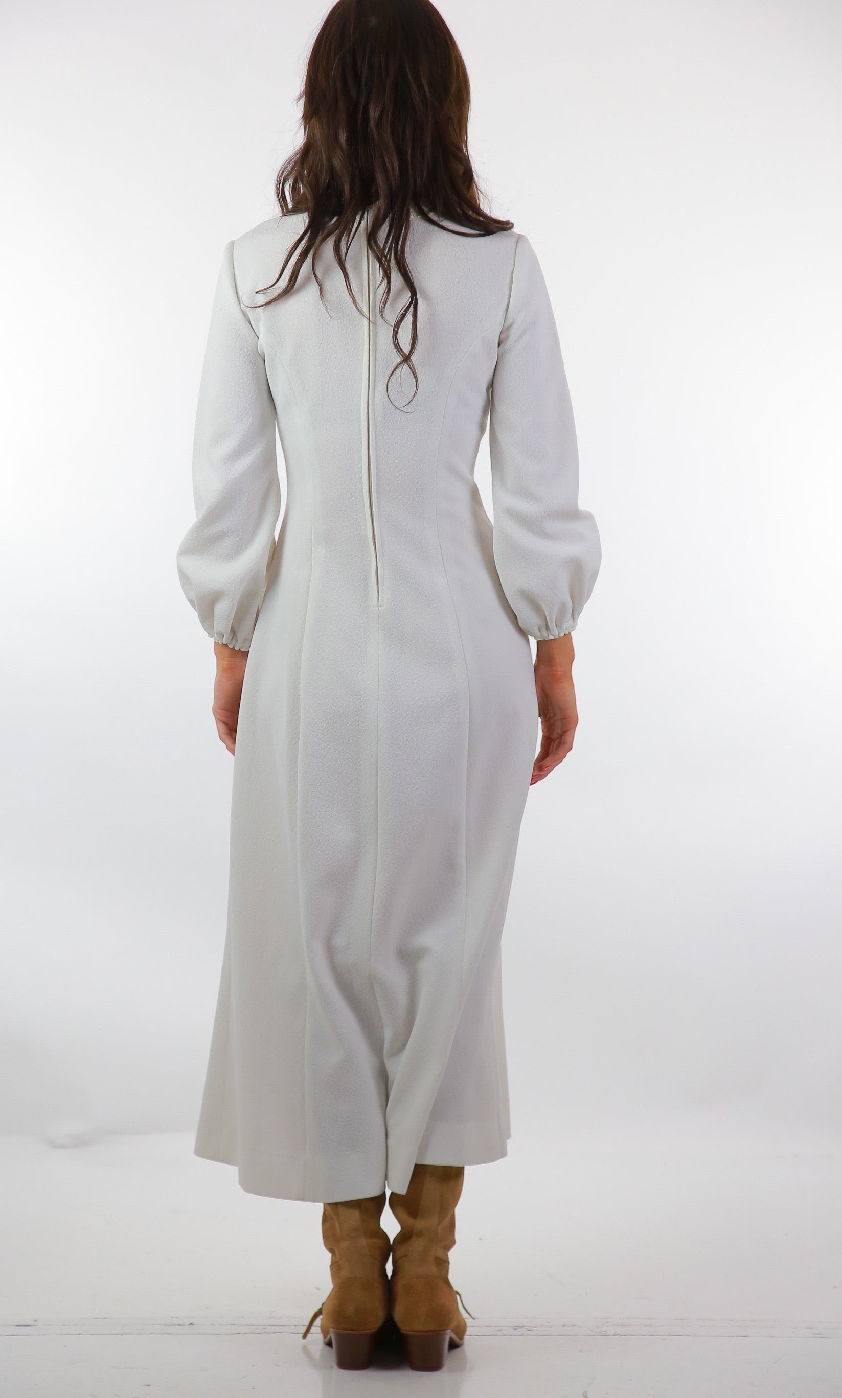White Boho maxi dress Hippie wedding dress long sleeve Genuine vintage - shabbybabe White Boho maxi dress Hippie wedding dress long sleeve Genuine vintage - shabbybabe