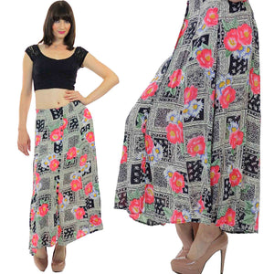 Vintage Boho Hippie Floral Button down maxi skirt - shabbybabe
 - 3