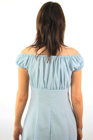 Boho off shoulder button up mini dress - shabbybabe
 - 6