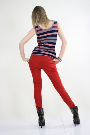 Mod top hippie top striped top flag tee shirt Boho tunic  boho top red white blue top hippie tunic  S Medium  SH240 - shabbybabe
 - 5