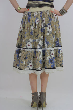 70s Boho Hippie tiered floral skirt - shabbybabe
 - 5