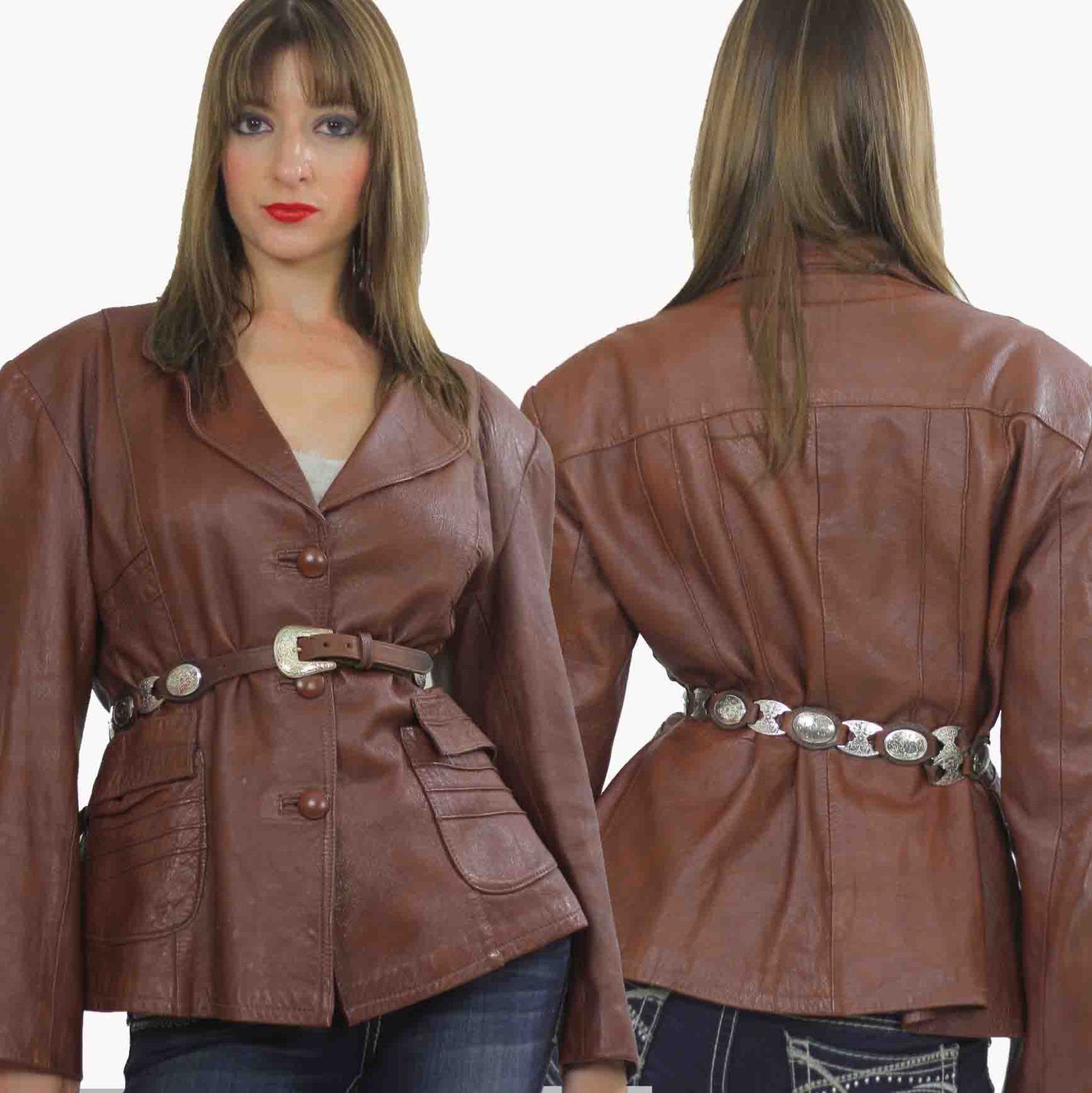 Boho sales leather jacket