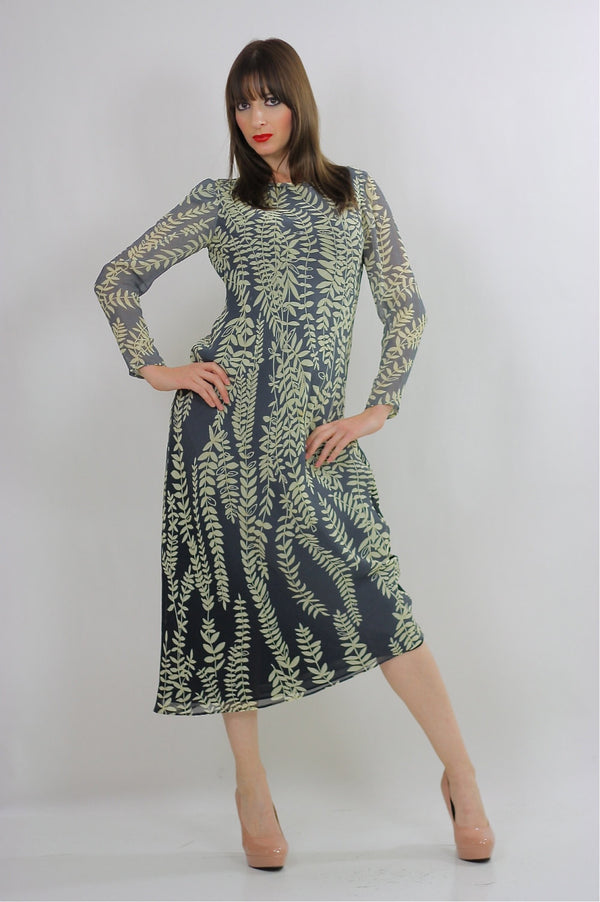 Grunge dress Boho dress  Hippie dress Draped 80s Grecian Goddess dress Sheer Border Prairie dress Festival Dress Small Medium - shabbybabe
 - 1
