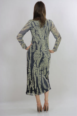 Grunge dress Boho dress  Hippie dress Draped 80s Grecian Goddess dress Sheer Border Prairie dress Festival Dress Small Medium - shabbybabe
 - 3