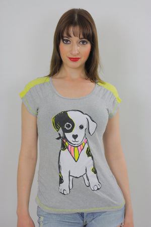 Puppy Tshirt Puppy dog Tshirt dog Tee Graphic Dog T shirt Puppy Tee shirt Grey dog T shirt S Small - shabbybabe
 - 3