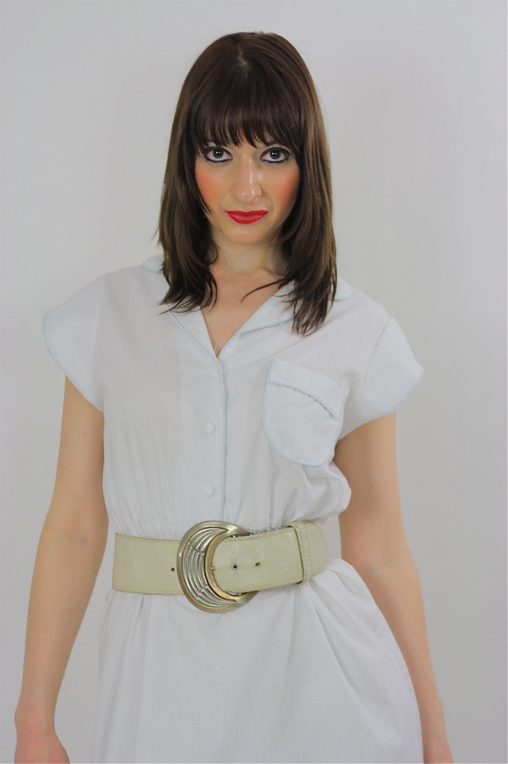80s mini dress White button up mini dress sheer 80s boho summer sundress M 80s mini dress White button up mini dress sheer 80s boho summer sundress M
