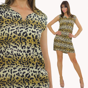 80s Ombre Animal print leopard mini dress - shabbybabe
 - 2