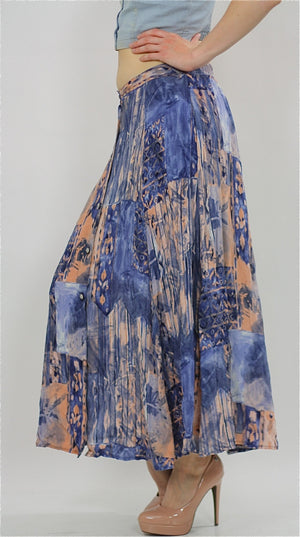 Vintage 80s Gypsy Hippie Boho maxi skirt - shabbybabe
 - 4
