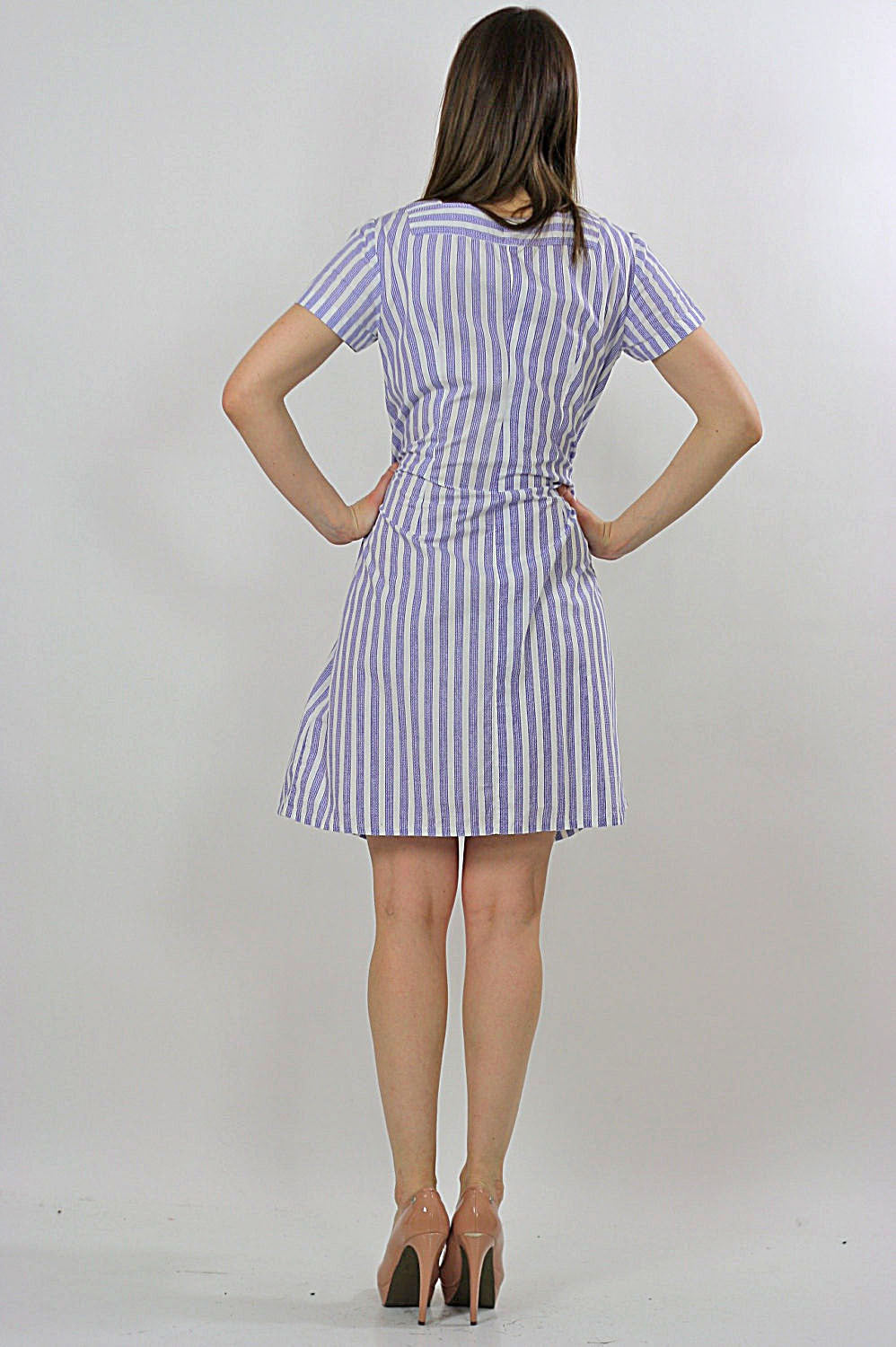 Genuine vintage 60s 1960s boho mod striped nautical sailor mini dress - shabbybabe Genuine vintage 60s 1960s boho mod striped nautical sailor mini dress - shabbybabe