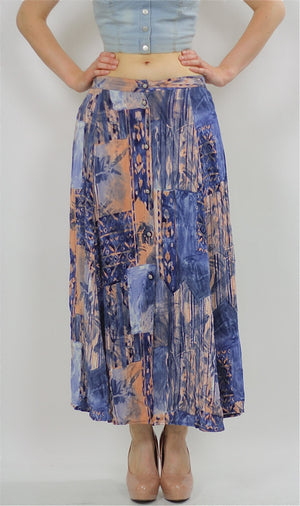 Vintage 80s Gypsy Hippie Boho maxi skirt - shabbybabe
 - 3