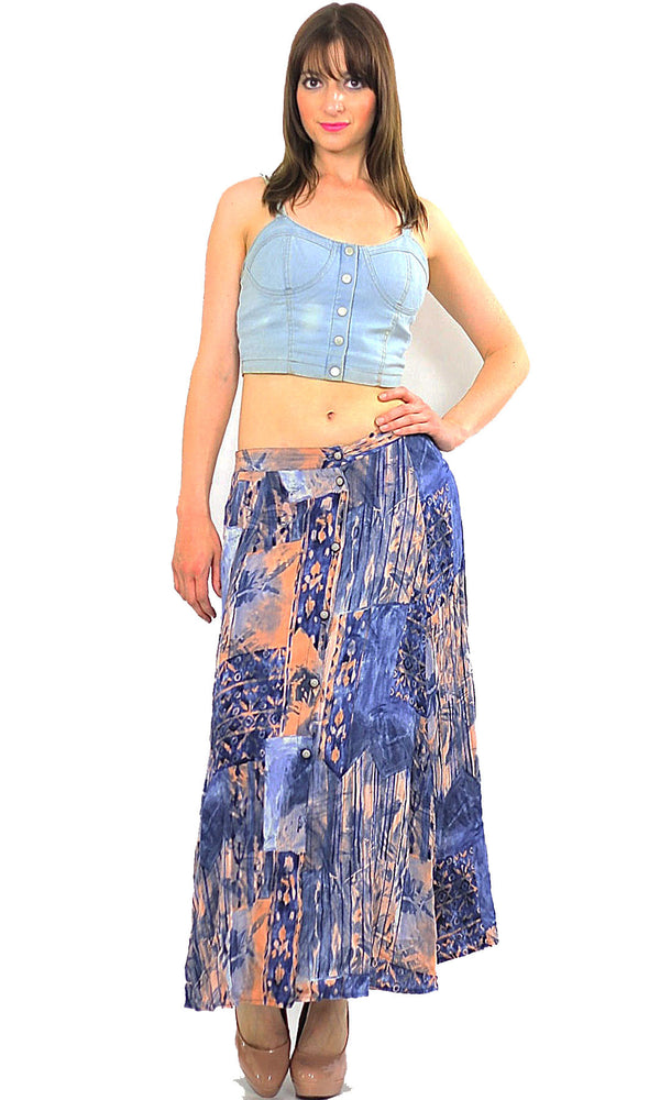 Vintage 80s Gypsy Hippie Boho maxi skirt - shabbybabe
 - 1