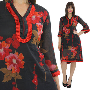 Vintage 70s Gypsy Boho Hippie  floral party mini dress - shabbybabe
 - 5
