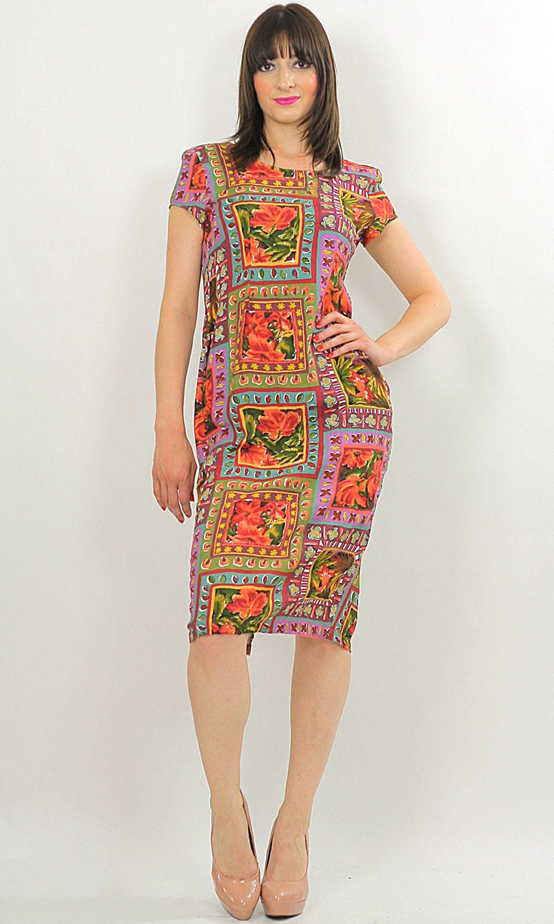 Vintage 90s Grunge floral patchwork mini dress - shabbybabe Vintage 90s Grunge floral patchwork mini dress - shabbybabe