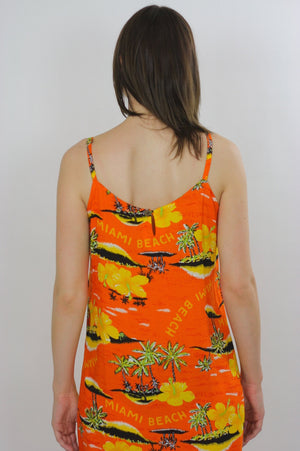 Vintage 90s Boho Hippie Miami Beach Tropical sun dress - shabbybabe
 - 4