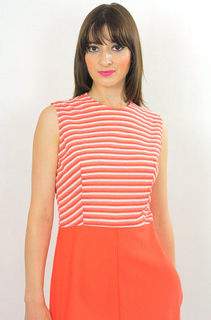 Vintage 60s Boho Hippie Mod striped mini dress - shabbybabe
 - 3