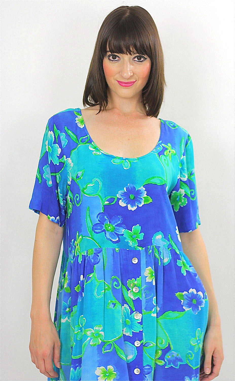 Vintage 90s Grunge Boho Hippie Neon Floral mini dress - shabbybabe Vintage 90s Grunge Boho Hippie Neon Floral mini dress - shabbybabe