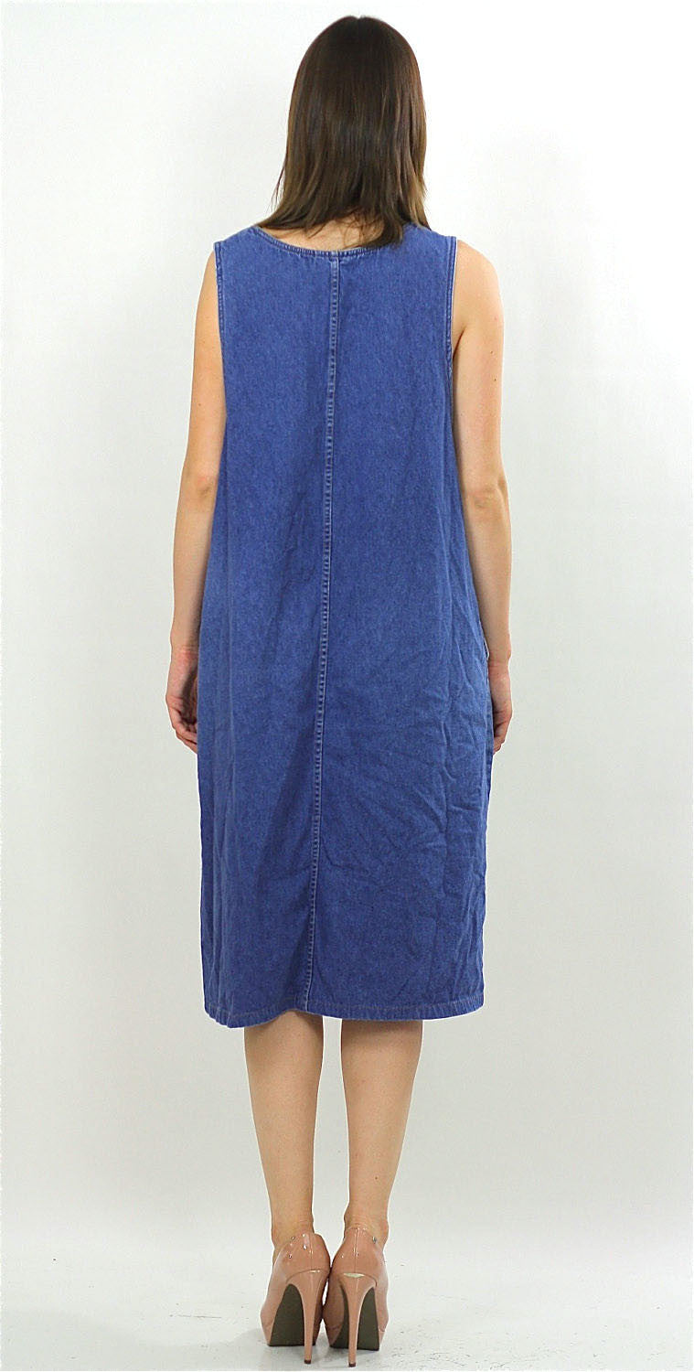 hippie denim dress Mineral Washed Denim Dress