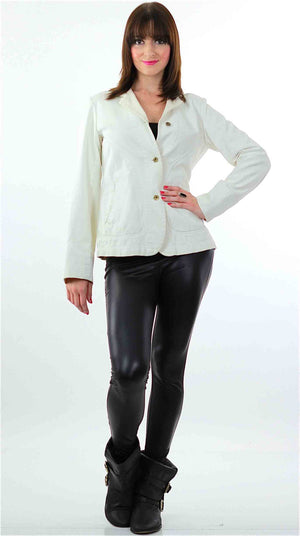 Vintage White denim jacket DKNY jacket  Designer Blazer Denim long sleeve Donna Karen Jacket White Jacket 80s denim Jacket Boho Jacket - shabbybabe
 - 5
