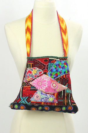 Vintage 70s Quilted bag Hand quilted Butterfly bag Boho bag Hippie fabric bag Signed bag Butterfly quilted handbag Handmade Applique bag - shabbybabe
 - 2