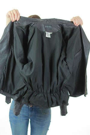 Vintage 80s moto biker jacket motorcycle leather coat - shabbybabe
 - 5