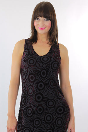 Burnout velvet dress purple silk party 1990s Grunge Medium - shabbybabe
 - 5