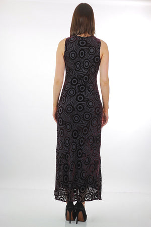 Burnout velvet dress purple silk party 1990s Grunge Medium - shabbybabe
 - 4