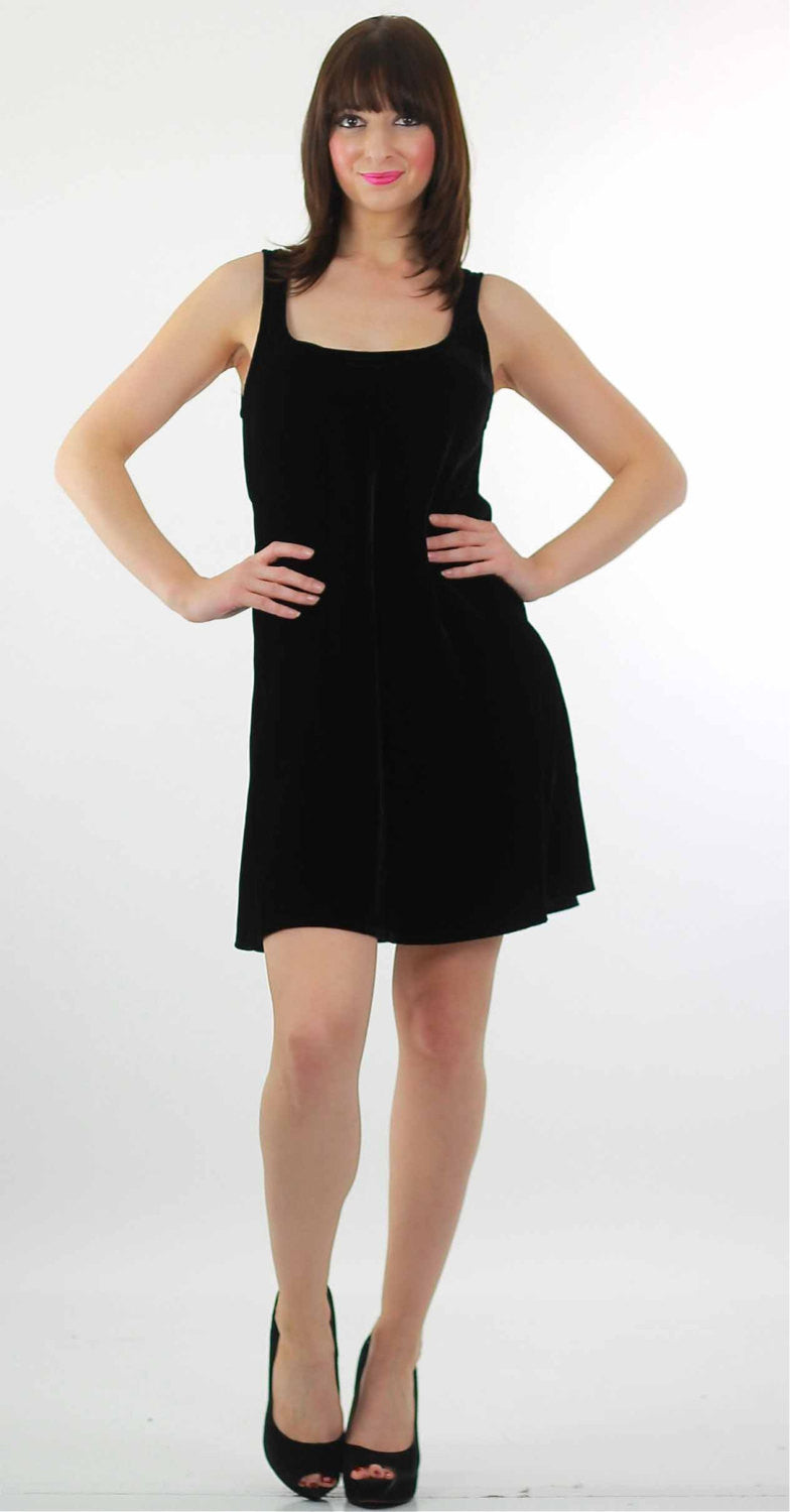 Vintage 90s velvet mini dress grunge goth cocktail party sleeveless open back M - shabbybabe Vintage 90s velvet mini dress grunge goth cocktail party sleeveless open back M - shabbybabe