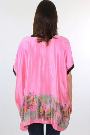 Vintage 20s flapper silk Kimono Robe Deco Butterfly - shabbybabe
 - 3