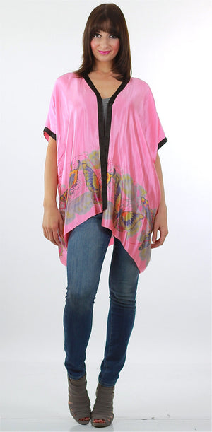 Vintage 20s flapper silk Kimono Robe Deco Butterfly - shabbybabe
 - 4