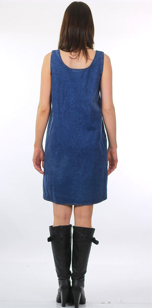 Grunge button up denim shift mini dress - shabbybabe
 - 3