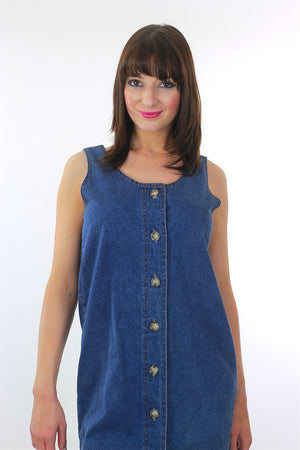 Grunge button up denim shift mini dress - shabbybabe
 - 4