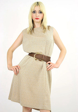 60s Mod dolly Aline space age dress sleeveless - shabbybabe
 - 4
