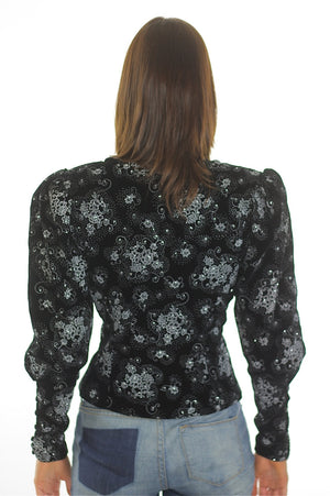 Jessica McClintock jacket Vintage 80s Velvet jacket Gothic Jacket Black velvet jacket Retro Jacket Bohemian Jacket Hippie Jacket - shabbybabe
 - 4