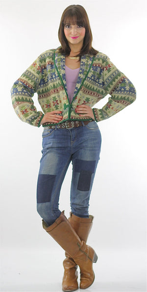70s boho hippie cotton tribal cropped jacket - shabbybabe
 - 5