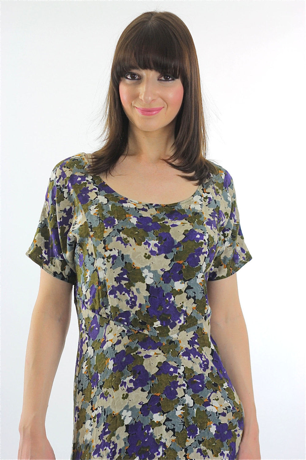 90s floral babydoll dress 1990s Floral Print Babydoll Dress