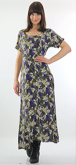 90s Grunge floral purple cream baby doll dress - shabbybabe
 - 1