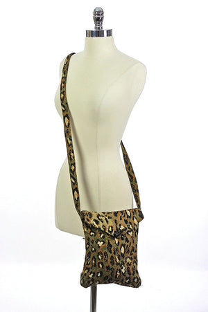 Boho Tapestry bag Leopard print Cross body Hippie purse - shabbybabe
 - 4