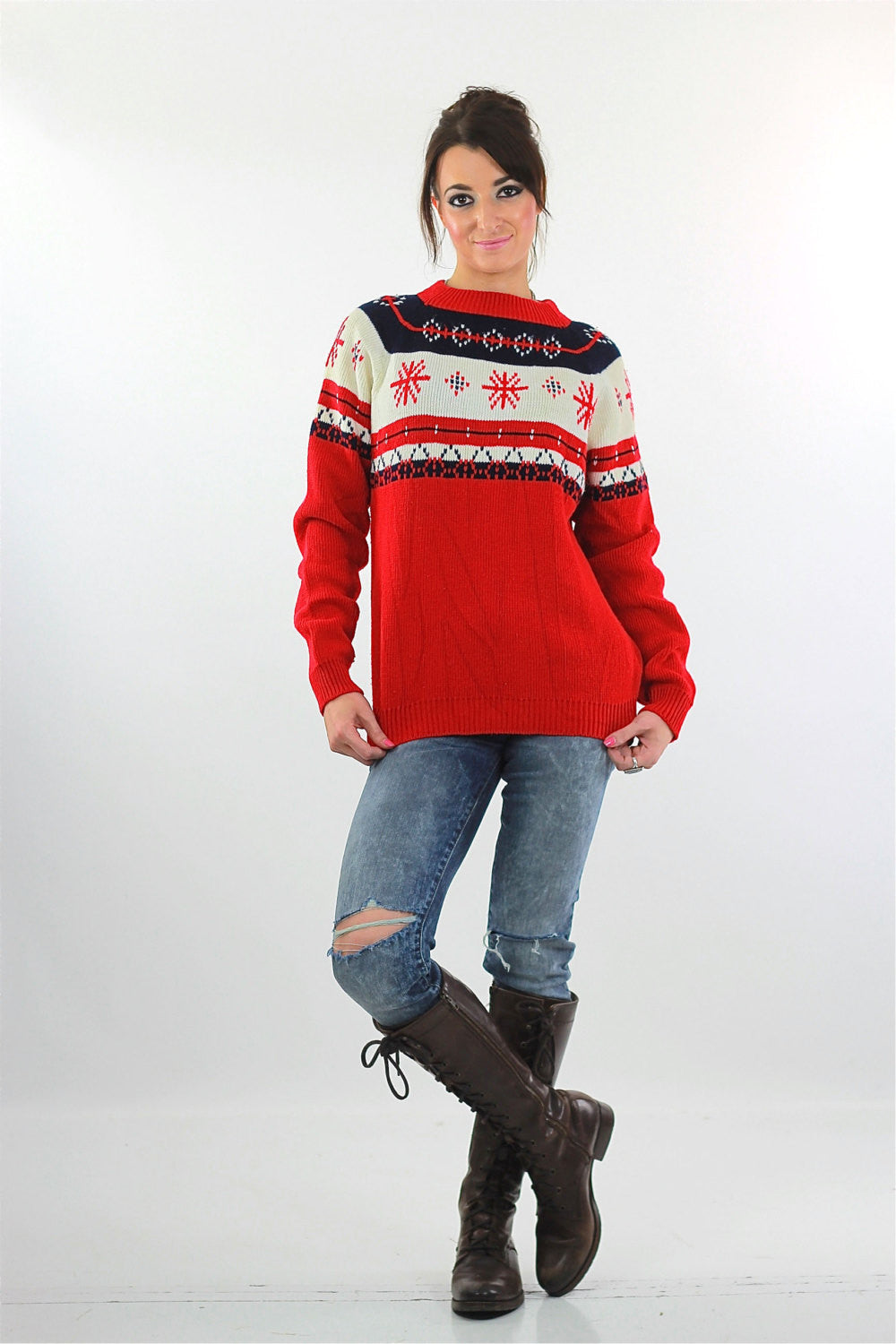 Geometric sales snowflake cardigan