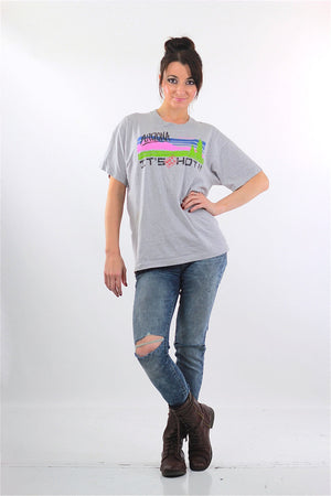 Mountain shirt Arizona Tshirt 90s shirt Neon graphic Vintage Retro Oversized T shirt Green pink southwestern Extra Large - shabbybabe
 - 5
