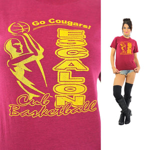 Basketball Escalon Cougars T shirt California 80s Retro sports - shabbybabe
 - 3
