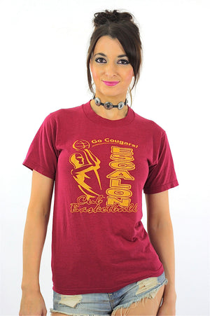 Basketball Escalon Cougars T shirt California 80s Retro sports - shabbybabe
 - 2