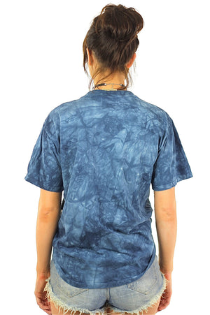 Wolf shirt animal tee 90s graphic tshirt gothic Vintage 1990s grunge hipster blue short sleeve Oversize Medium - shabbybabe
 - 3