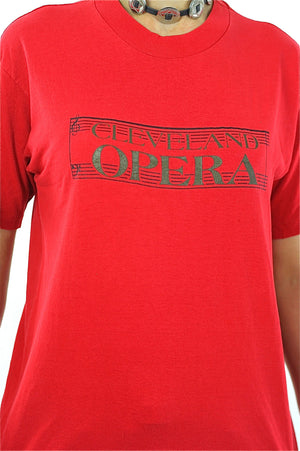 Music tshirt Opera shirt Vintage 1990s Grunge graphic tee red Cleveland Opera t shirt short sleeve slouchy oversize Large - shabbybabe
 - 4