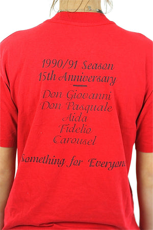 Music tshirt Opera shirt Vintage 1990s Grunge graphic tee red Cleveland Opera t shirt short sleeve slouchy oversize Large - shabbybabe
 - 5