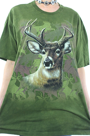 Deer animal tshirt graphic tee oversize hipster wildlife t shirt XL - shabbybabe
 - 4