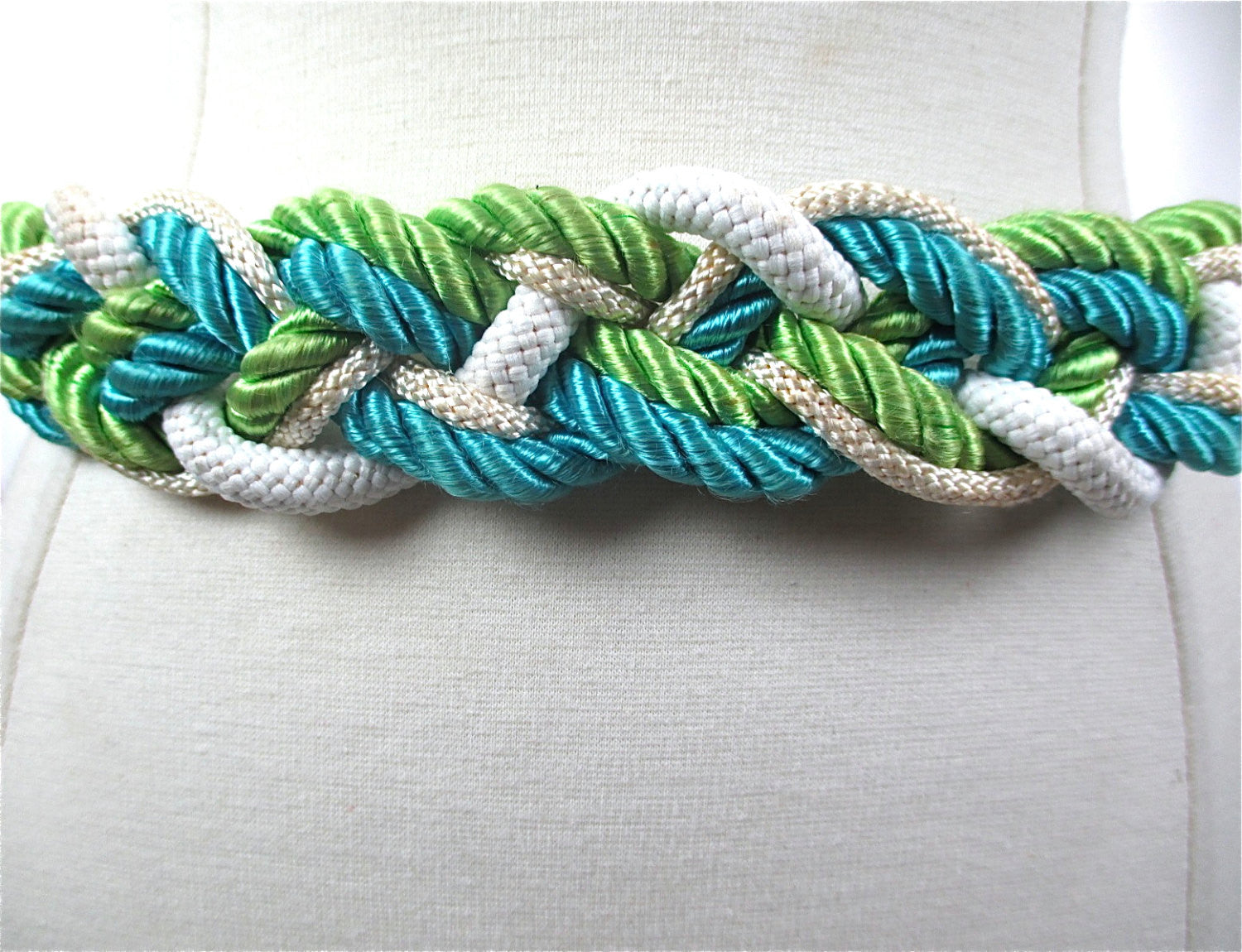 Vintage 80s Knot Blue and Silver belt Amazon.com: JEAN main image 4