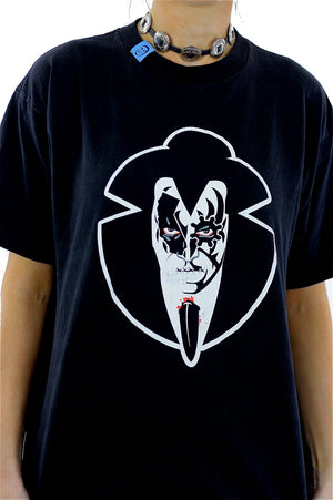 graphic shirt black Vintage 1990s Grunge goth short sleeve gothic print Black tie Affair t-shirt Unisex Medium Large - shabbybabe
 - 4
