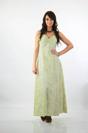 Liberty of London Boho maxi dress tropical floral Pastel  open back halter - shabbybabe
 - 3