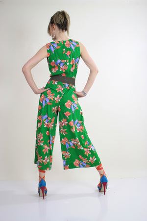 Vintage 70s Boho tropical bird floral romper jumpsuit - shabbybabe
 - 5
